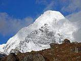 
Chamlang East (7235m) shone in the early morning sun from just beyond Jark Kharka.
